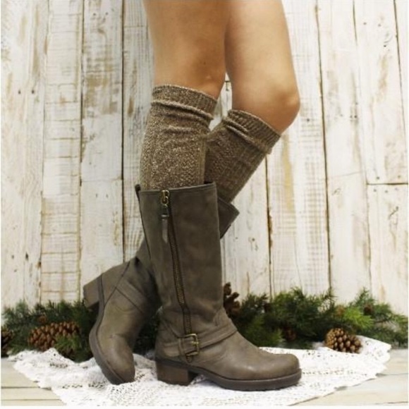 Brown Tweed Knee High Socks - Picture 4 of 5